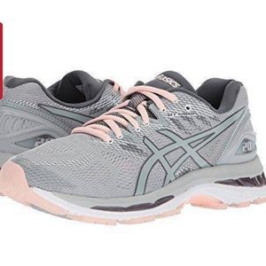 ASICS NWT
WOMEN'S GEL NIMBUS 20 MID GREY SEASHELL PINK RUNNING SHOE SIZE US 9